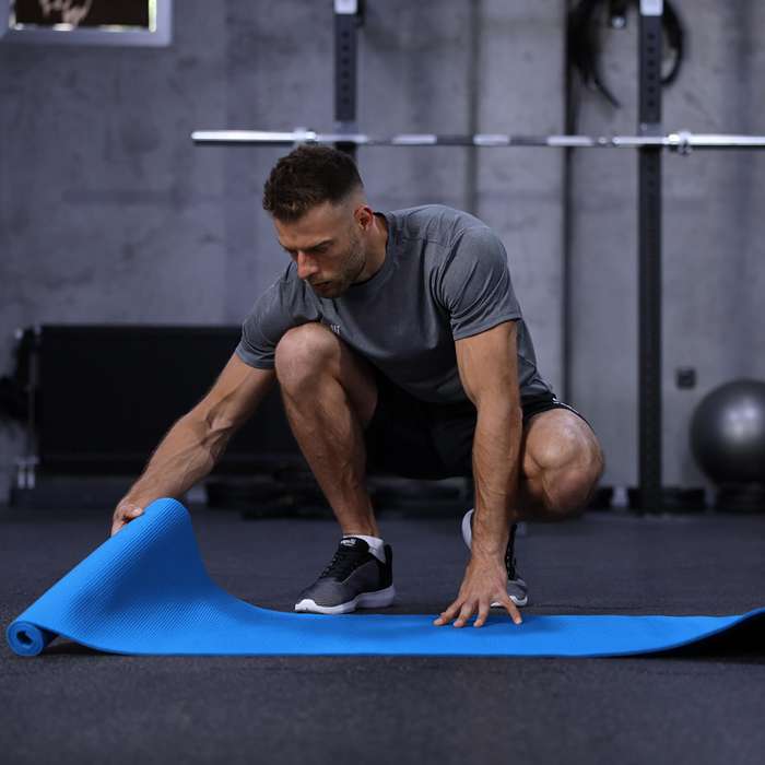 non-slip pilates mat Dubai in blue color