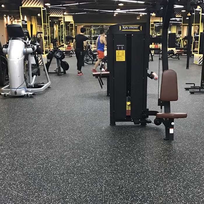 rubber flooring project for Dubai Gym