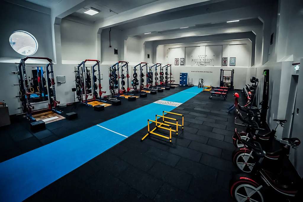 Rubber gym flooring installed in Dubai fitness center