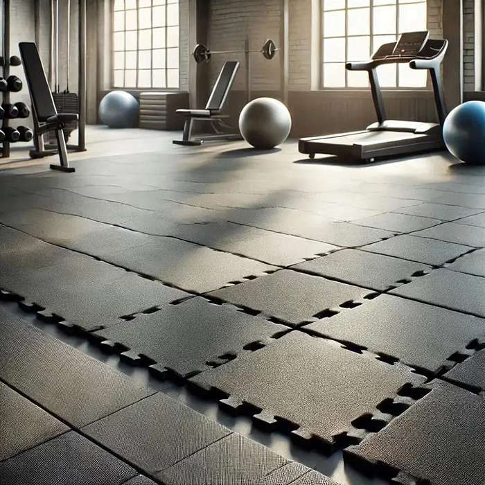 Heavy duty rubber floor mats for industrial flooring