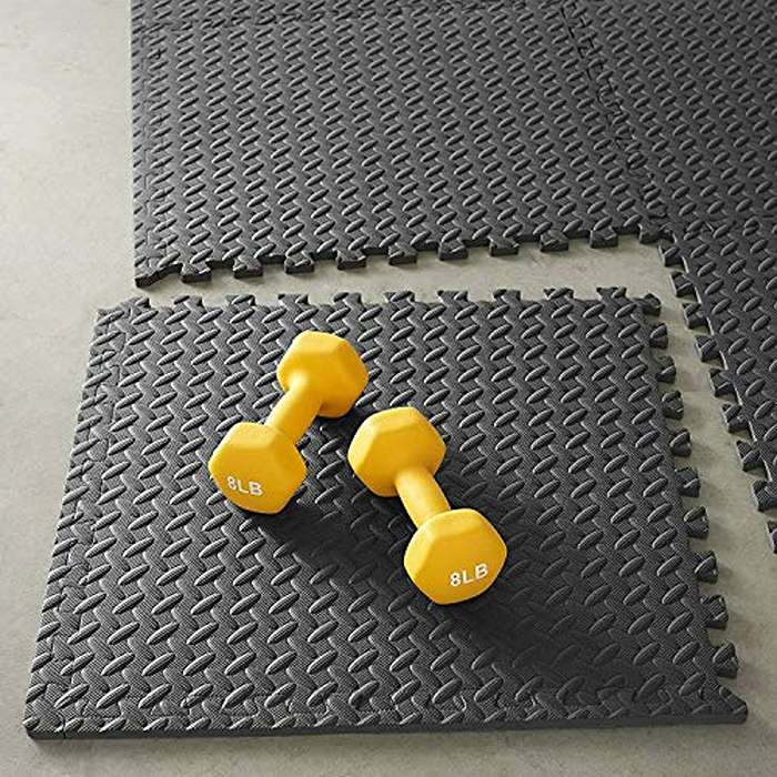 Custom size rubber floor mats installation project