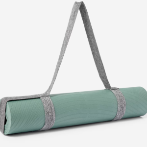 5 mm Grippy and Comfortable Gentle Yoga Mat - Dark Green/Beige